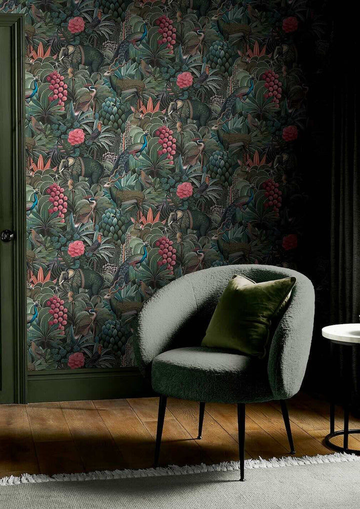 Graham & Brown Jungle Jamboree Green Wallpaper
