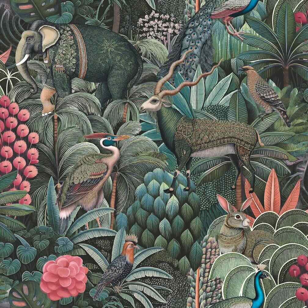 Graham & Brown Jungle Jamboree Green Wallpaper