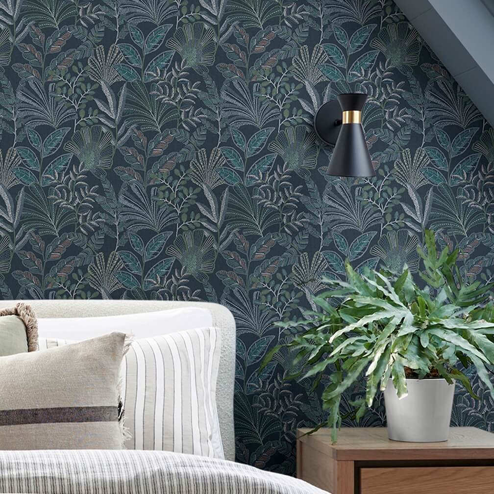 Graham & Brown Vendura Weave Navy Wallpaper