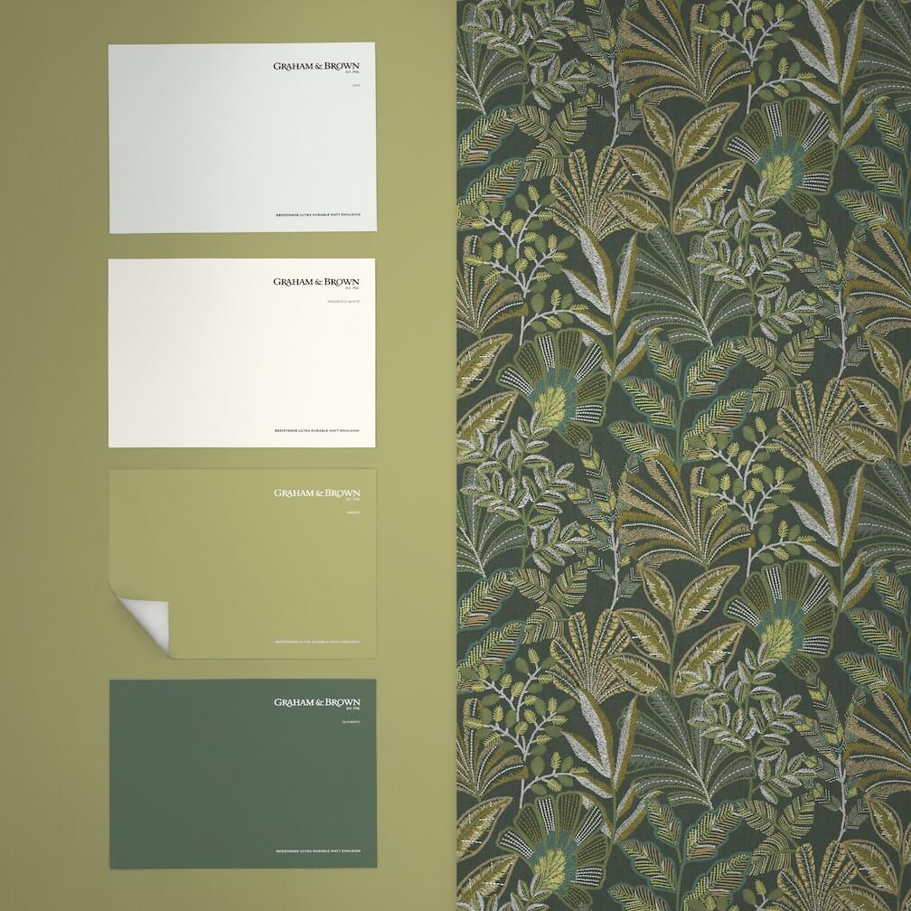 Graham & Brown Vendura Weave Emerald Wallpaper