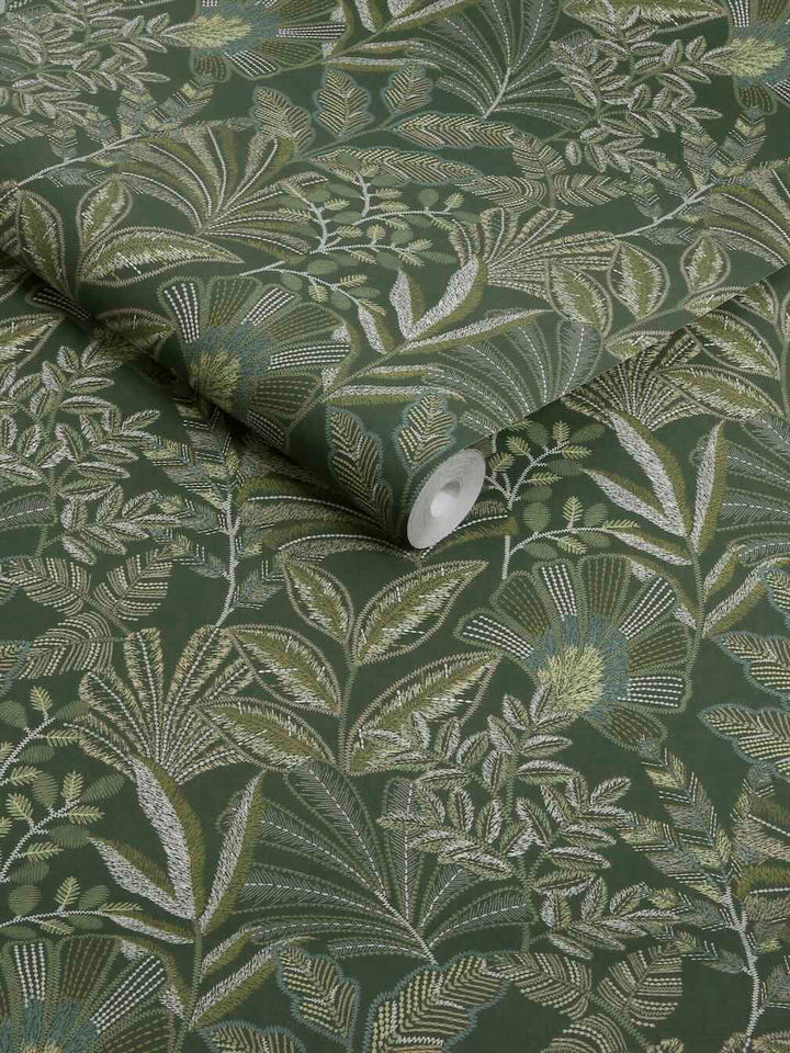 Graham & Brown Vendura Weave Emerald Wallpaper