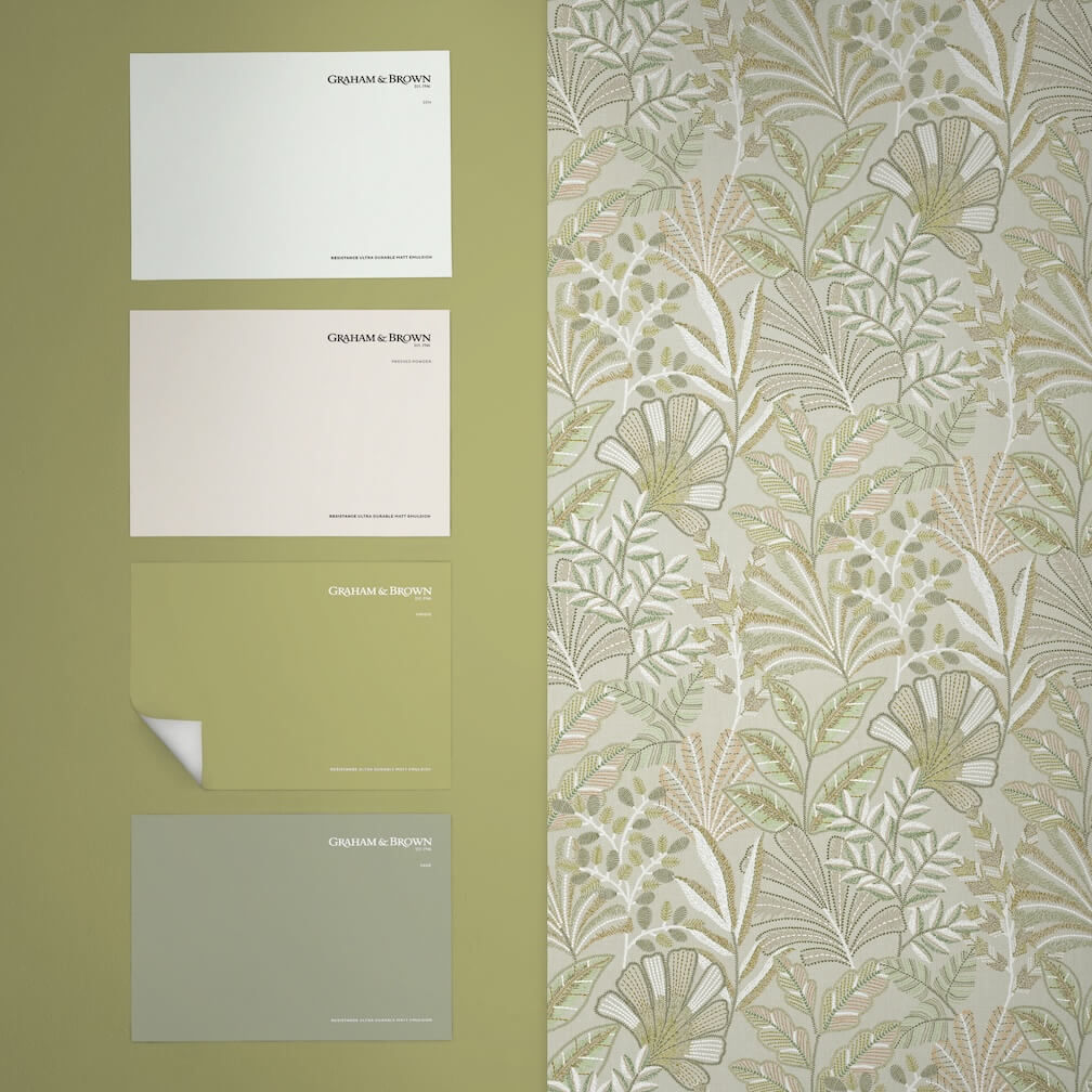 Graham & Brown Vendura Weave Sage Wallpaper