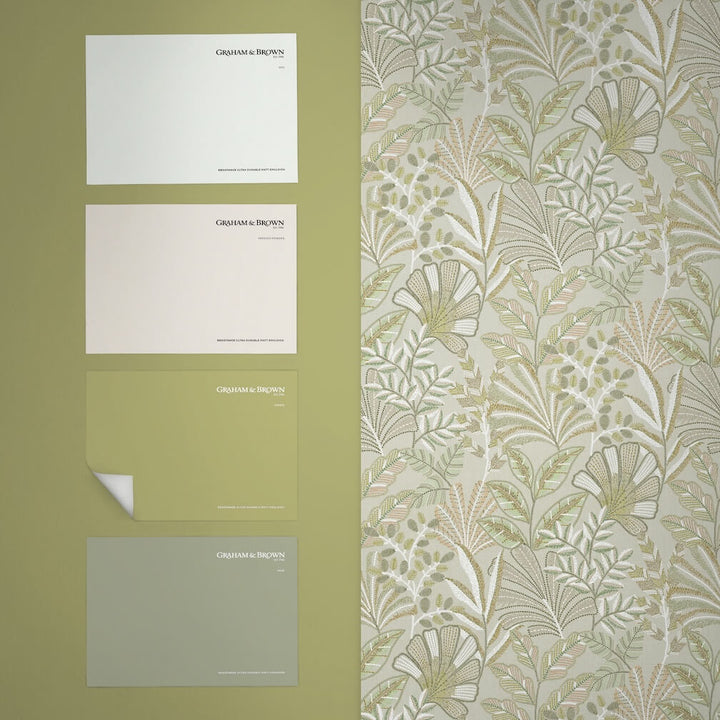 Graham & Brown Vendura Weave Sage Wallpaper