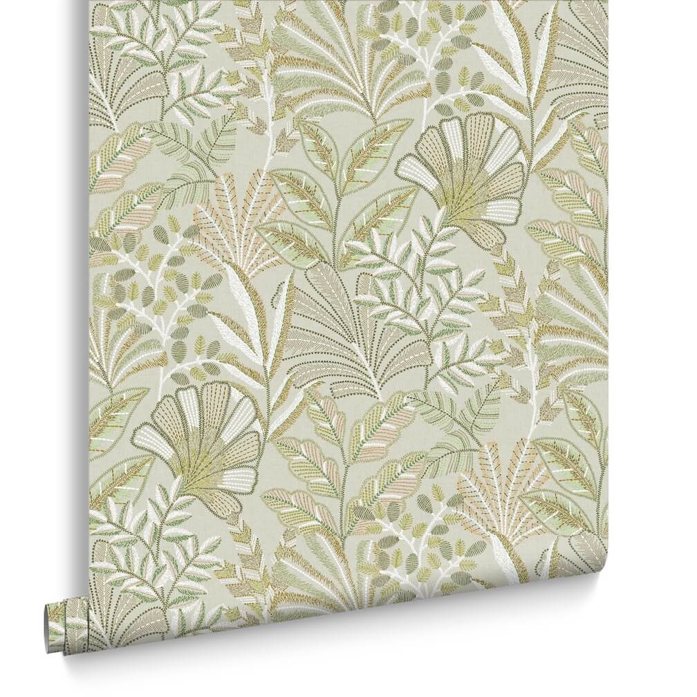 Graham & Brown Vendura Weave Sage Wallpaper