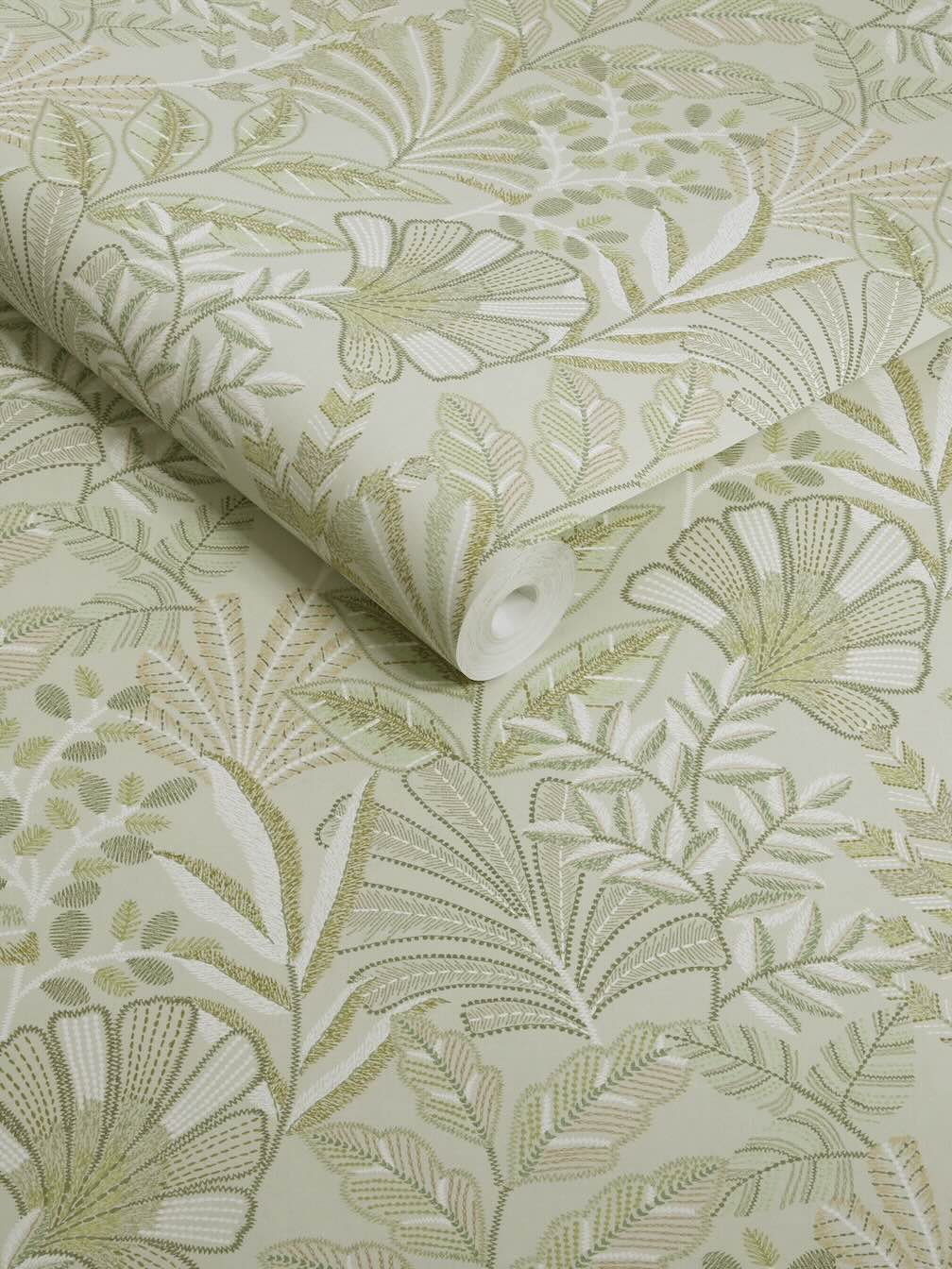 Graham & Brown Vendura Weave Sage Wallpaper
