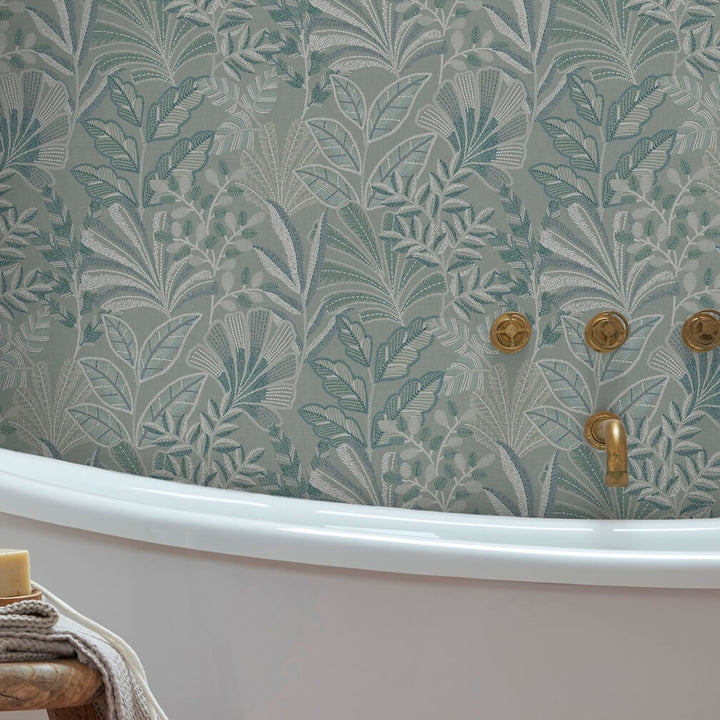 Graham & Brown Vendura Weave Sky Wallpaper