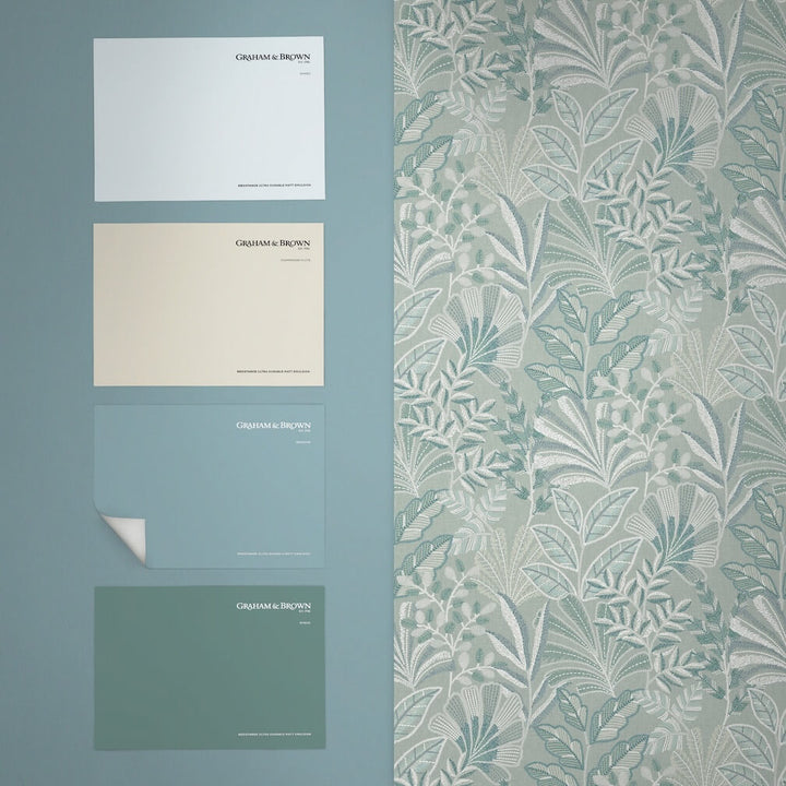 Graham & Brown Vendura Weave Sky Wallpaper