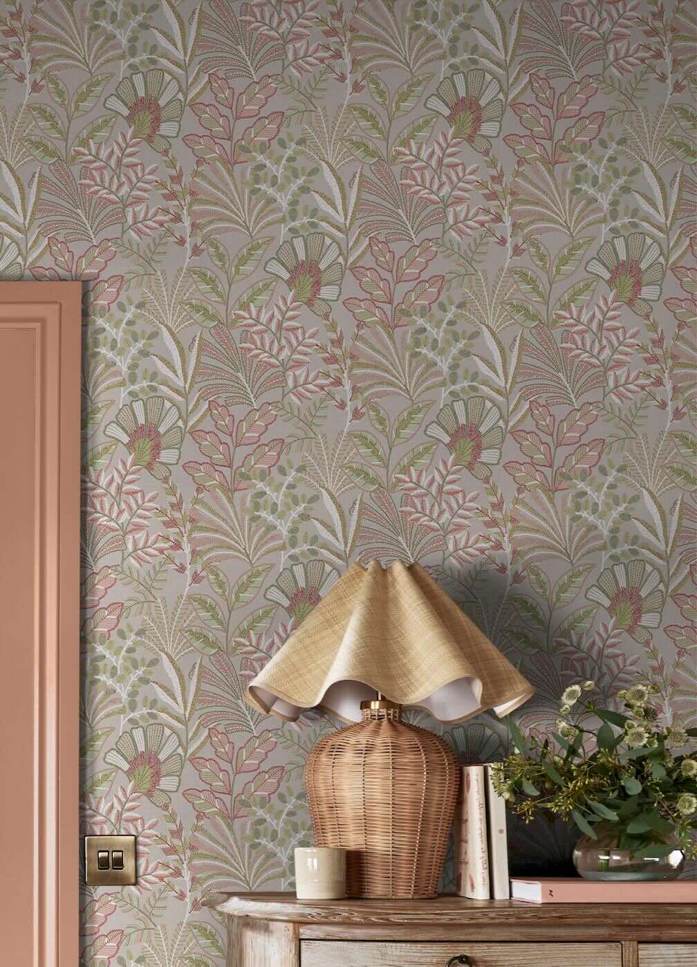 Graham & Brown Vendura Weave Pink Wallpaper
