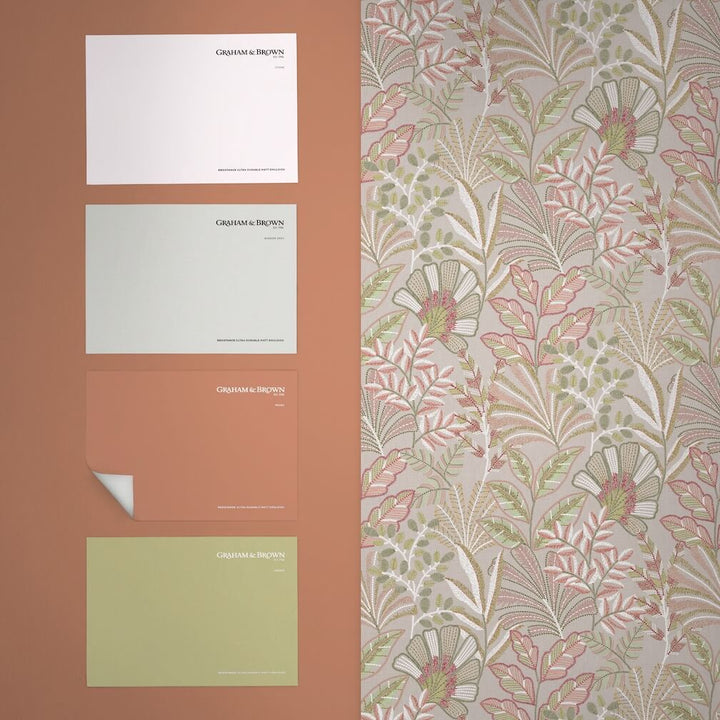 Graham & Brown Vendura Weave Pink Wallpaper