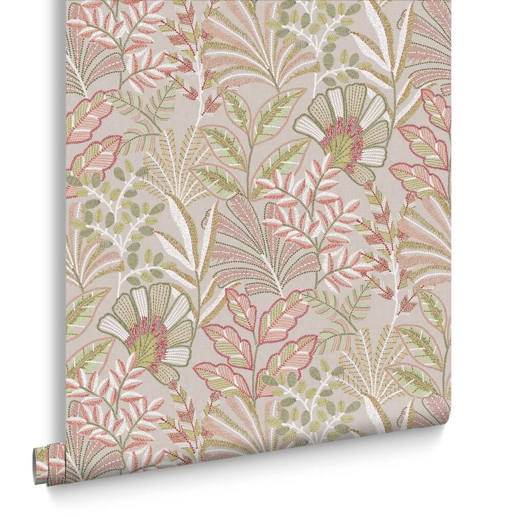 Graham & Brown Vendura Weave Pink Wallpaper