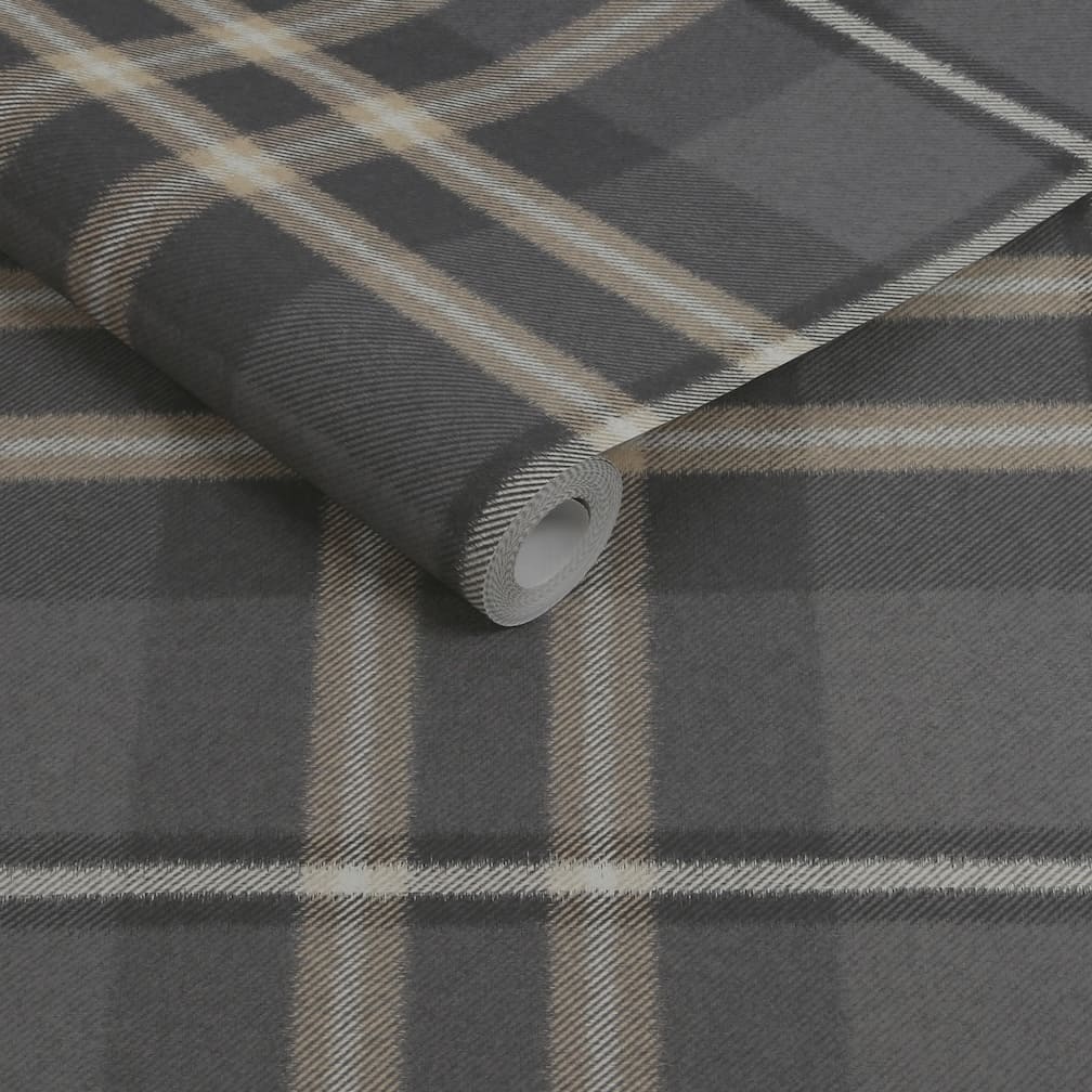 Superfresco Easy Eildon Weave Charcoal Wallpaper