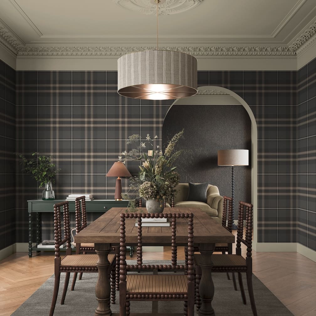 Superfresco Easy Eildon Weave Charcoal Wallpaper