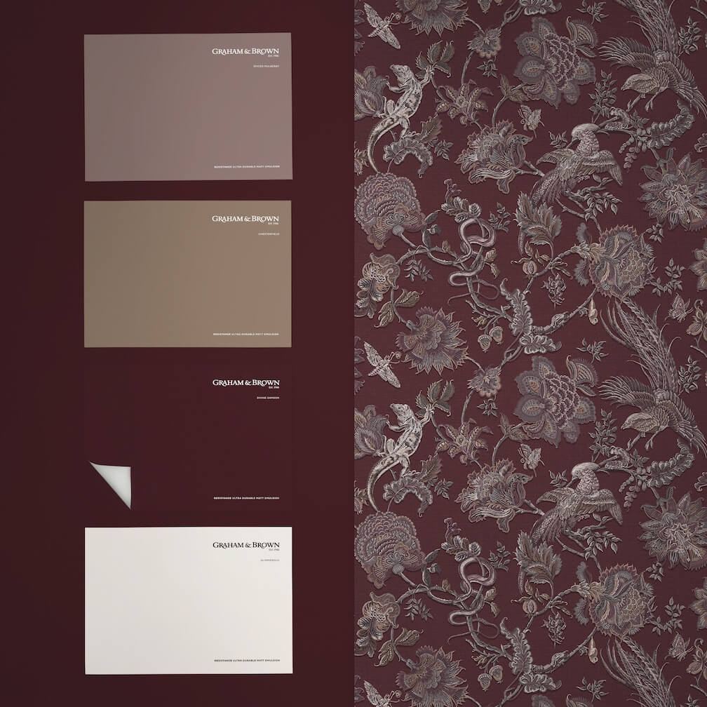 Graham & Brown Eternal Weave Damson Wallpaper (Set of 2 Rolls)
