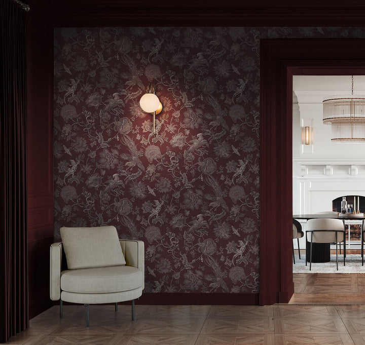 Graham & Brown Eternal Weave Damson Wallpaper (Set of 2 Rolls)