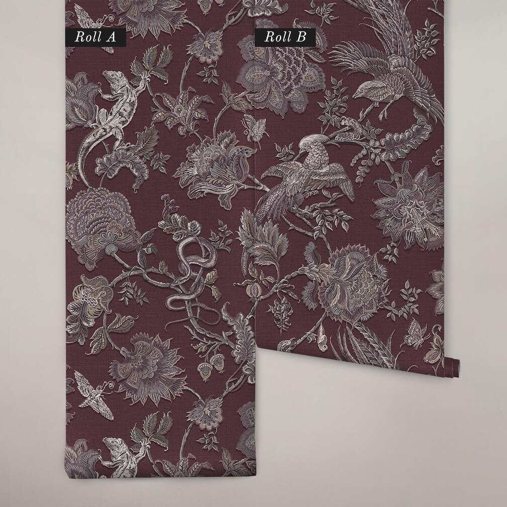 Graham & Brown Eternal Weave Damson Wallpaper (Set of 2 Rolls)