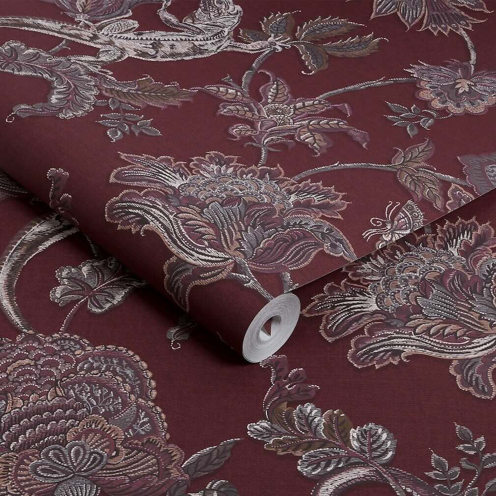 Graham & Brown Eternal Weave Damson Wallpaper (Set of 2 Rolls)