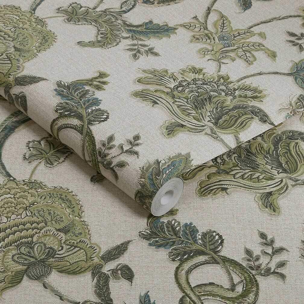 Graham & Brown Eternal Weave Sage Wallpaper (Set of 2 Rolls)