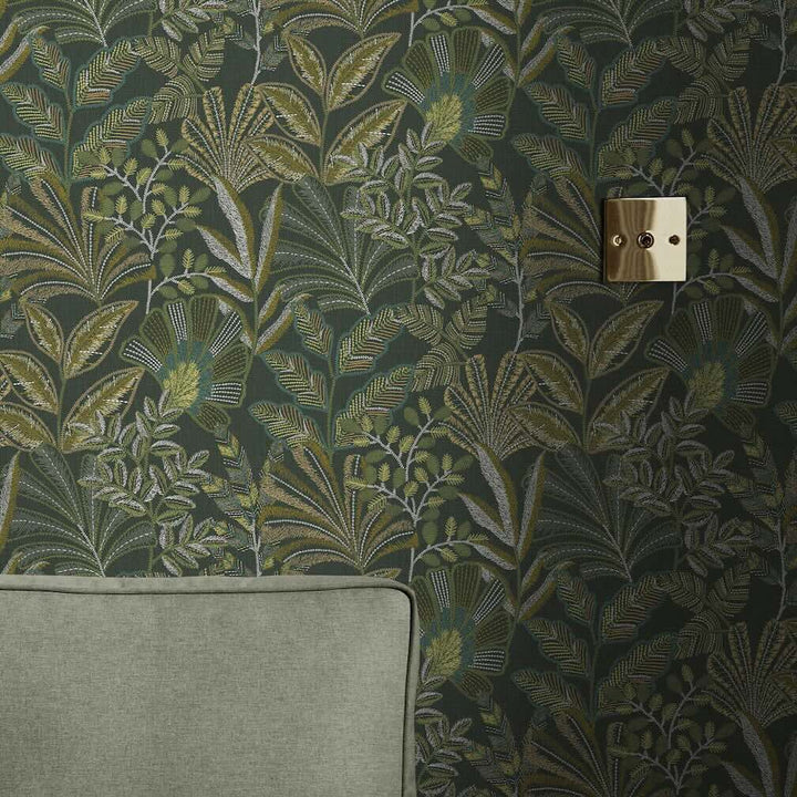 Graham & Brown Vendura Weave Emerald Wallpaper