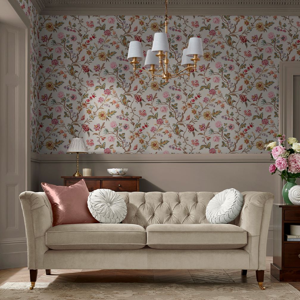 Laura Ashley Lingmell Trail Pale Sable Wallpaper