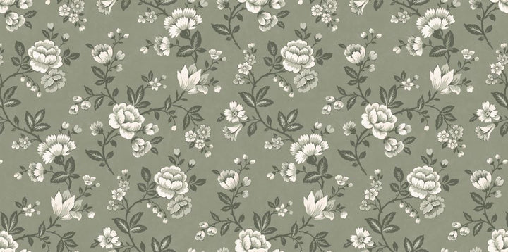 Laura Ashley Bradenbury Trail Antique Green Wallpaper