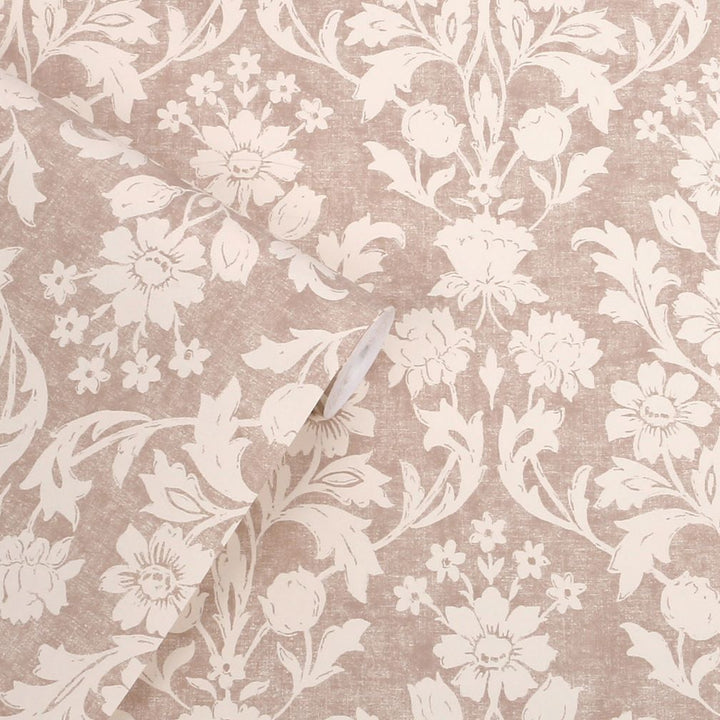 Laura Ashley Semington Silhouette Plaster Pink Wallpaper