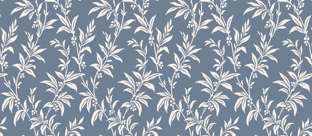 Laura Ashley Paxford Leaves Dark Seaspray Wallpaper