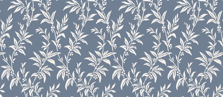 Laura Ashley Paxford Leaves Dark Seaspray Wallpaper