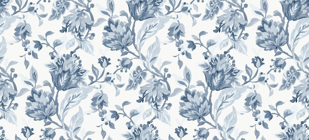 Laura Ashley Adwick Trail Dark Seaspray Wallpaper
