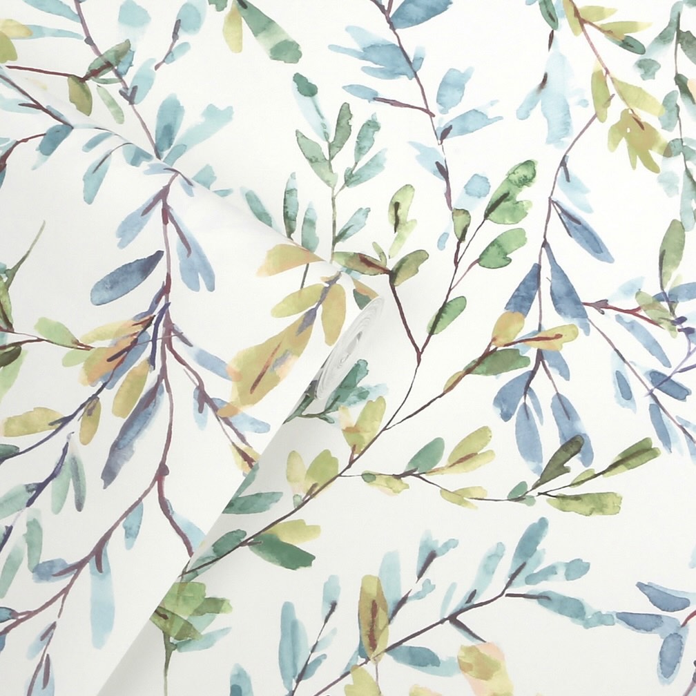Laura Ashley Brayton Leaves Fresh Green Wallpaper