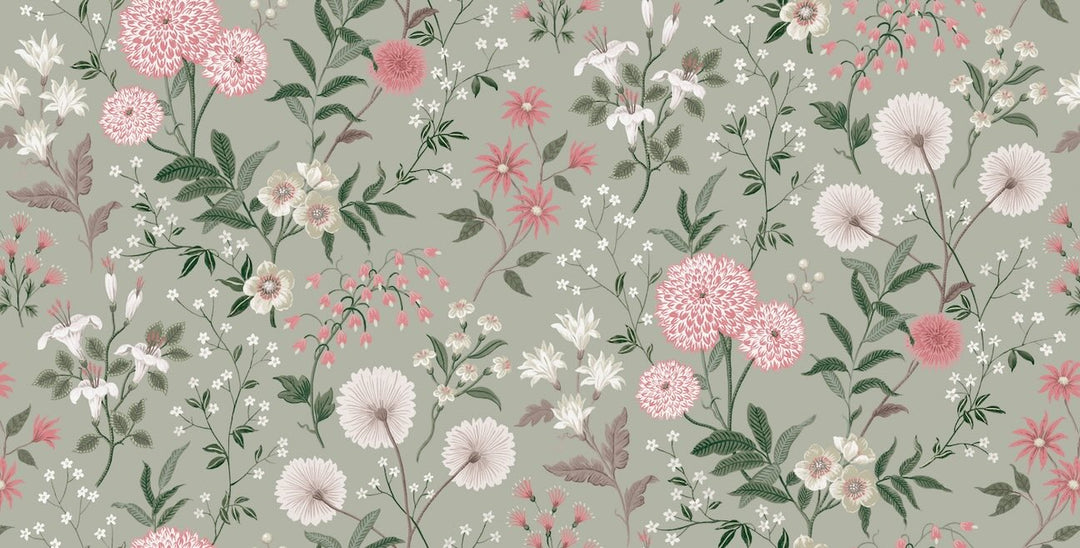 Laura Ashley Otterham Garden Pistachio Wallpaper