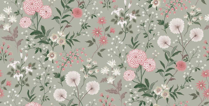 Laura Ashley Otterham Garden Pistachio Wallpaper