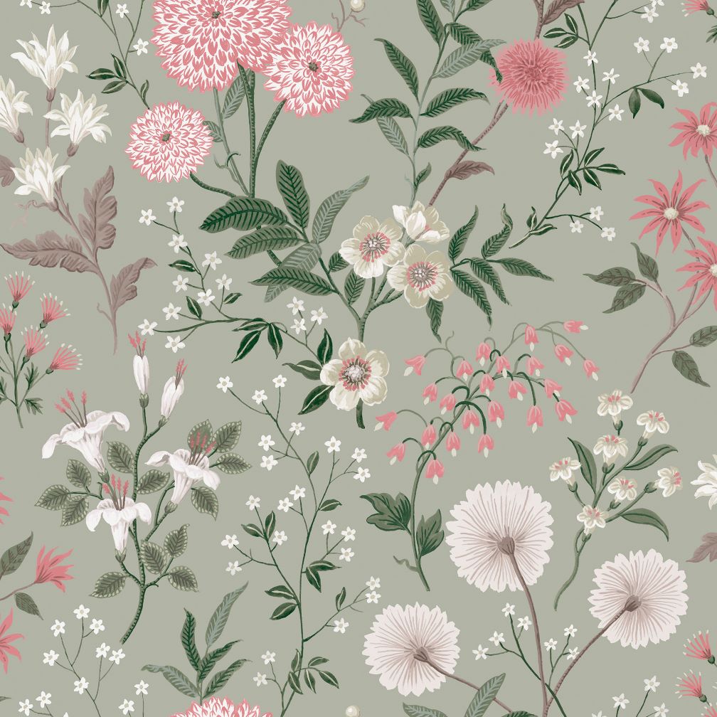 Laura Ashley Otterham Garden Pistachio Wallpaper