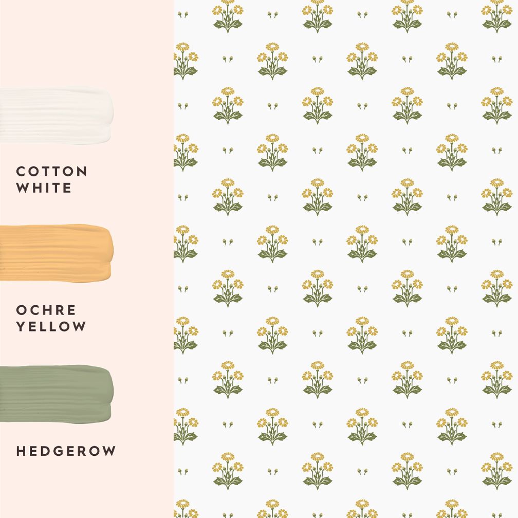 Laura Ashley Harthill Daisy Ochre Yellow Wallpaper