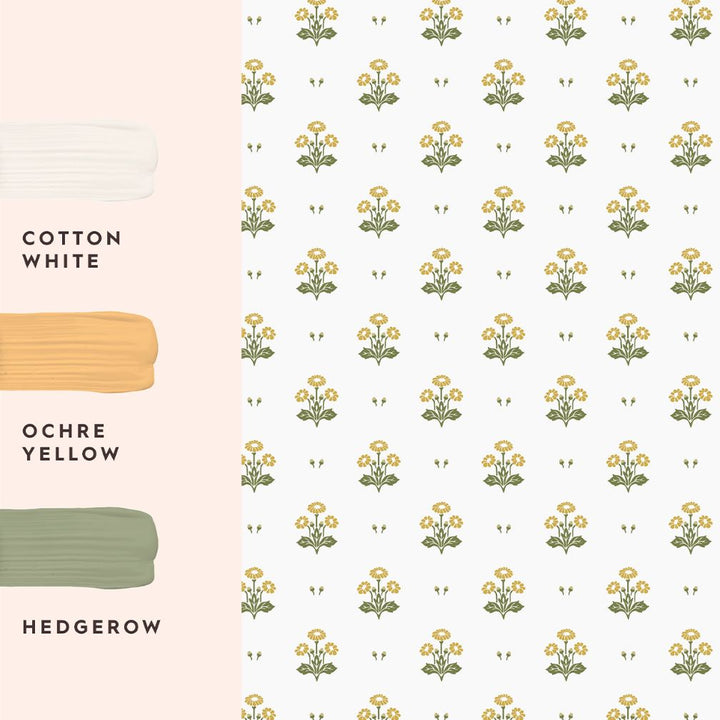 Laura Ashley Harthill Daisy Ochre Yellow Wallpaper