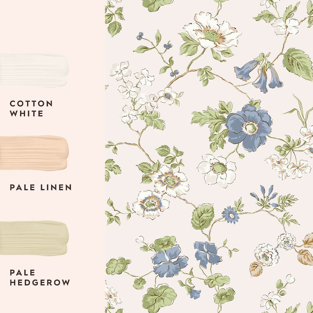 Laura Ashley Pennywell Grove Chalk Blue Wallpaper