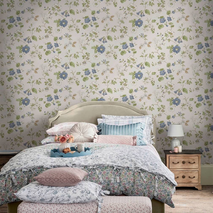 Laura Ashley Pennywell Grove Chalk Blue Wallpaper