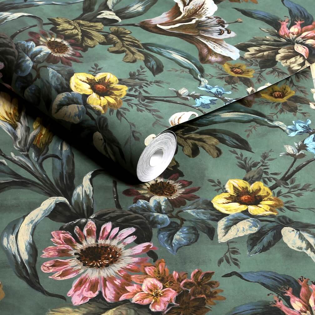Graham & Brown Lys Petrol Wallpaper