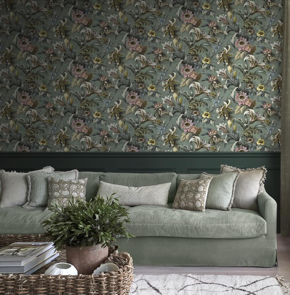 Graham & Brown Lys Petrol Wallpaper