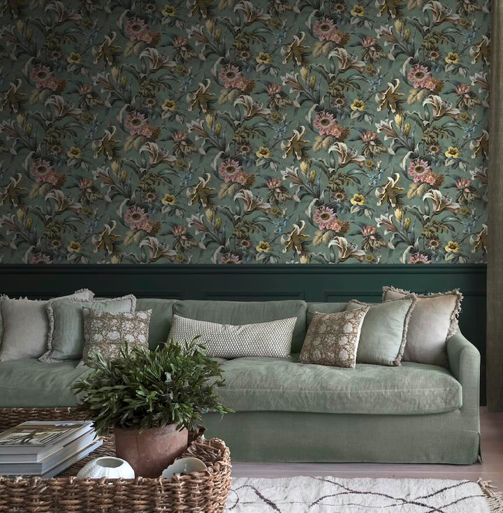 Graham & Brown Lys Petrol Wallpaper