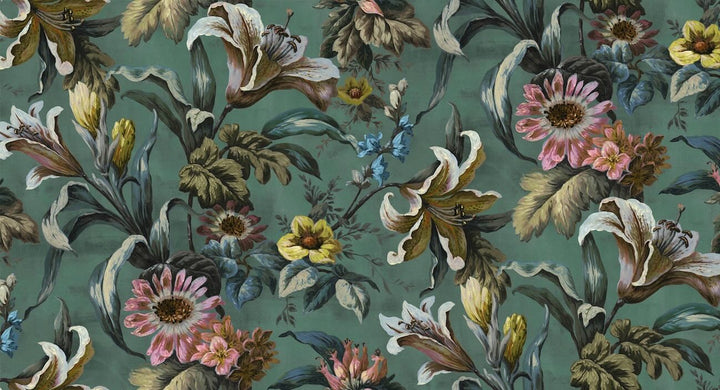 Graham & Brown Lys Petrol Wallpaper