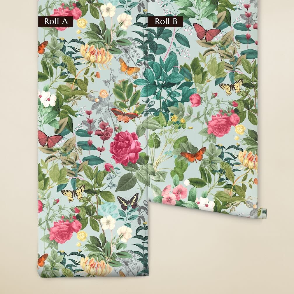 Graham & Brown Bodnant Garden Duck Egg Wallpaper (Set of 2 Rolls)