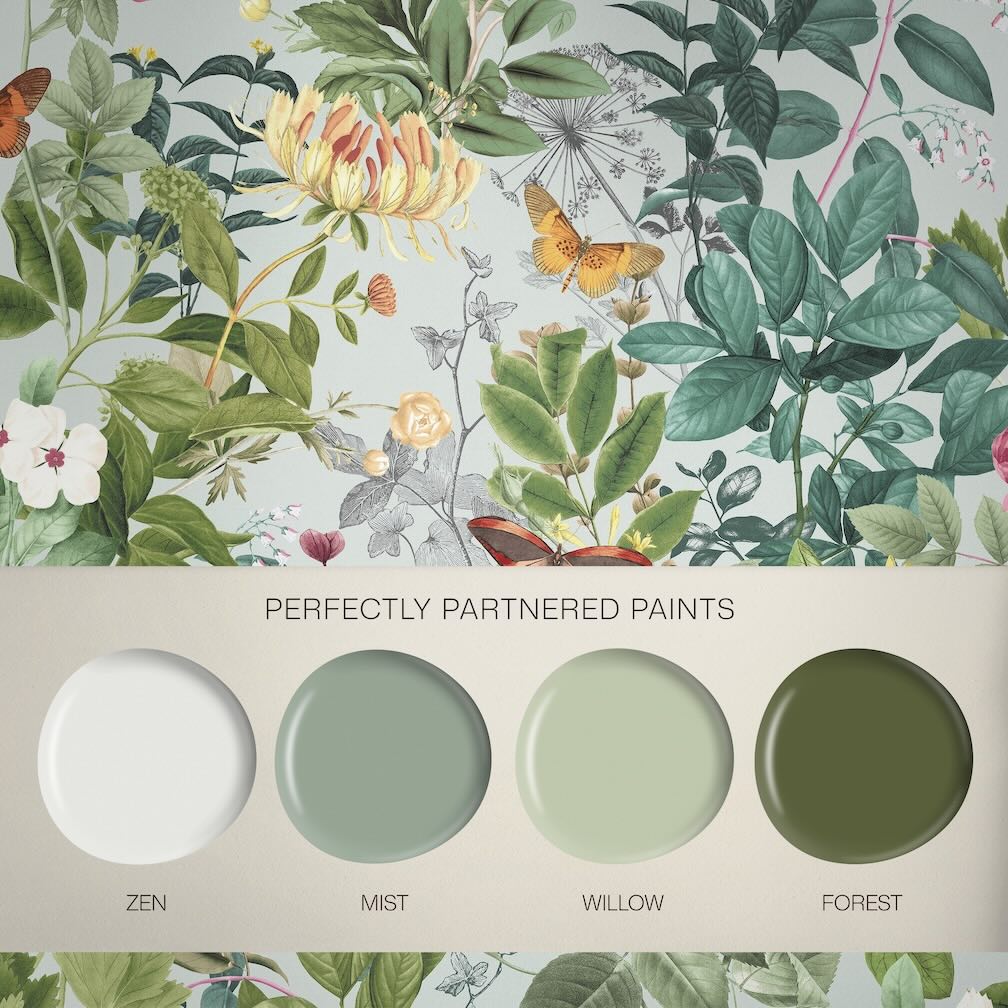 Graham & Brown Bodnant Garden Duck Egg Wallpaper (Set of 2 Rolls)