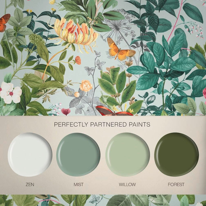 Graham & Brown Bodnant Garden Duck Egg Wallpaper (Set of 2 Rolls)