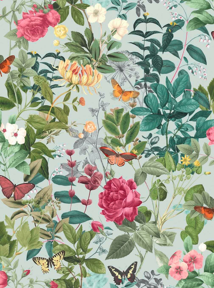 Graham & Brown Bodnant Garden Duck Egg Wallpaper (Set of 2 Rolls)