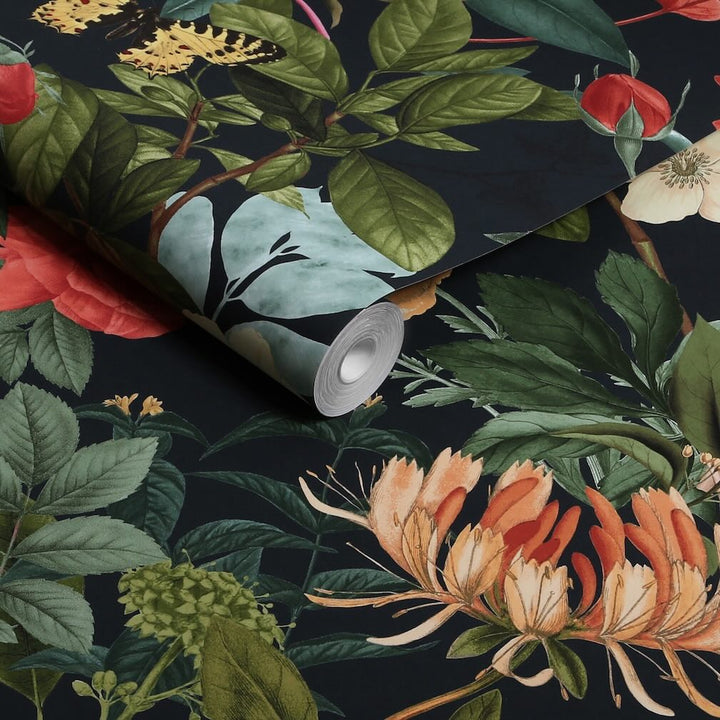 Graham & Brown Bodnant Garden Navy Wallpaper (Set of 2 Rolls)