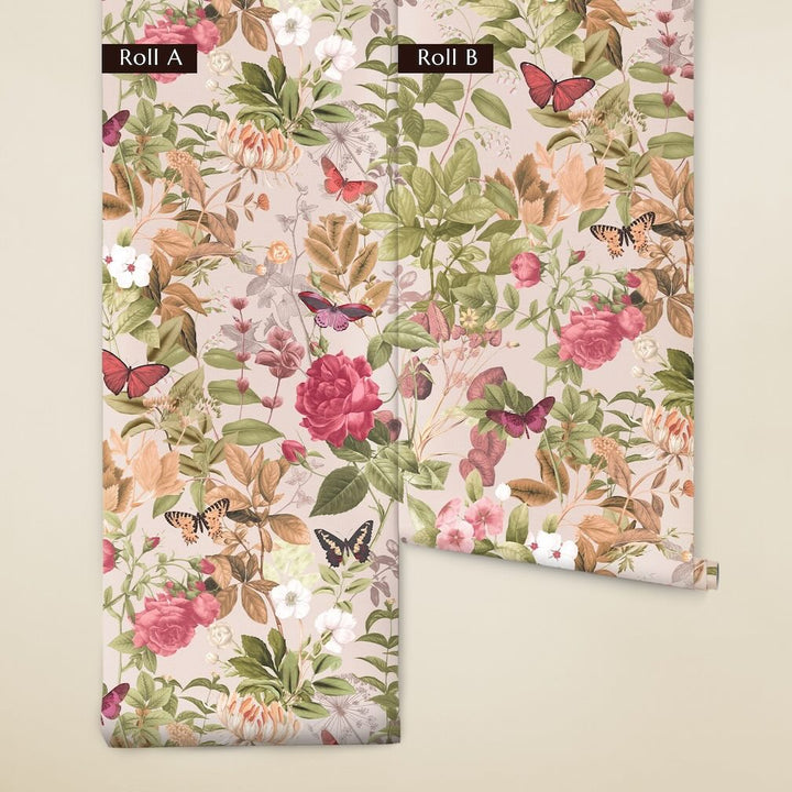 Graham & Brown Bodnant Garden Whispering Rose Wallpaper (Set of 2 Rolls)