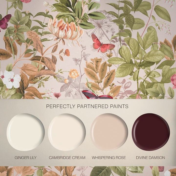 Graham & Brown Bodnant Garden Whispering Rose Wallpaper (Set of 2 Rolls)