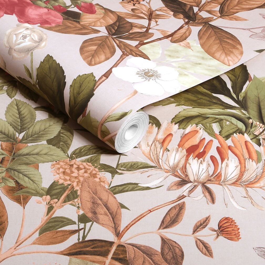 Graham & Brown Bodnant Garden Whispering Rose Wallpaper (Set of 2 Rolls)