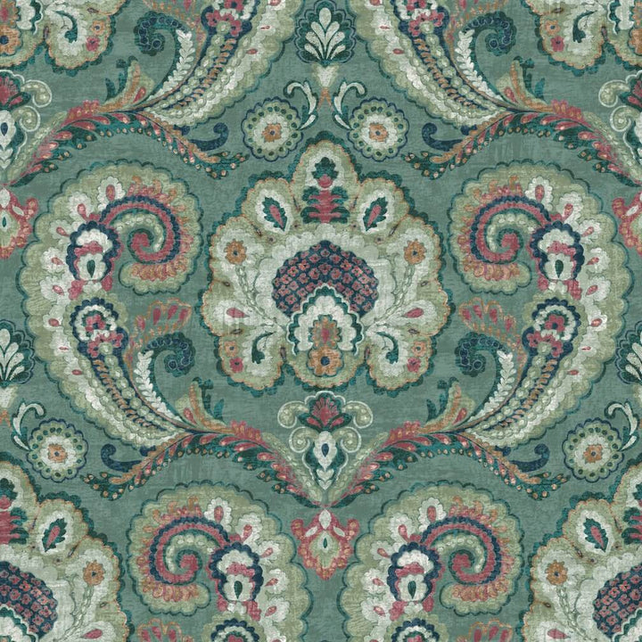 Graham & Brown Paisley Tapestry Petrol Wallpaper