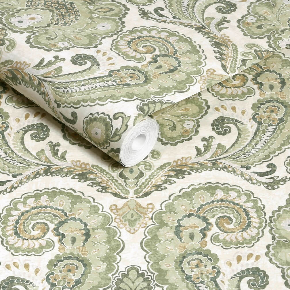 Graham & Brown Paisley Tapestry Willow Wallpaper